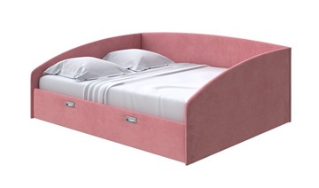 Кровать в спальню Bono 160х200, Велюр (Ultra Ягодный сорбет) в Надыме