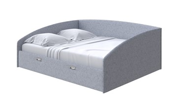 Спальная кровать Bono 180х200, Рогожка (Levis 83 Светло-Серый) в Салехарде - предосмотр