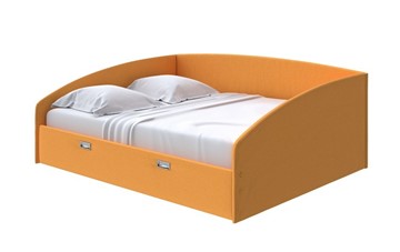 Кровать 2-х спальная Bono 180х200, Велюр (Scandi Cotton 18 Шафран) в Салехарде
