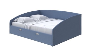 Двуспальная кровать Bono 180х200, Велюр (Scandi Cotton 22 Морская гроза) в Салехарде