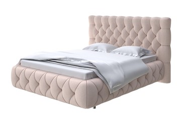 Спальная кровать Castello 160х200, Велюр (Scandi Cotton 4 Бежевый) в Лабытнанги
