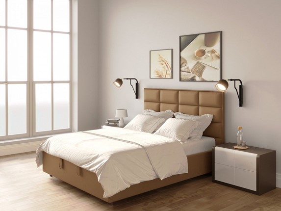 Кровать двуспальная Chocolate 1600х2000 с подъёмным механизмом в Салехарде - изображение