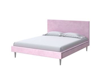 Кровать Claro 160х200, Велюр (Teddy Розовый фламинго) в Салехарде