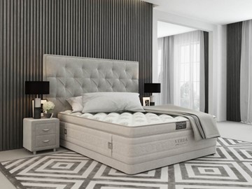Кровать в спальню Classic Compact/Basement 180х200, Флок (Велсофт Серый) в Муравленко