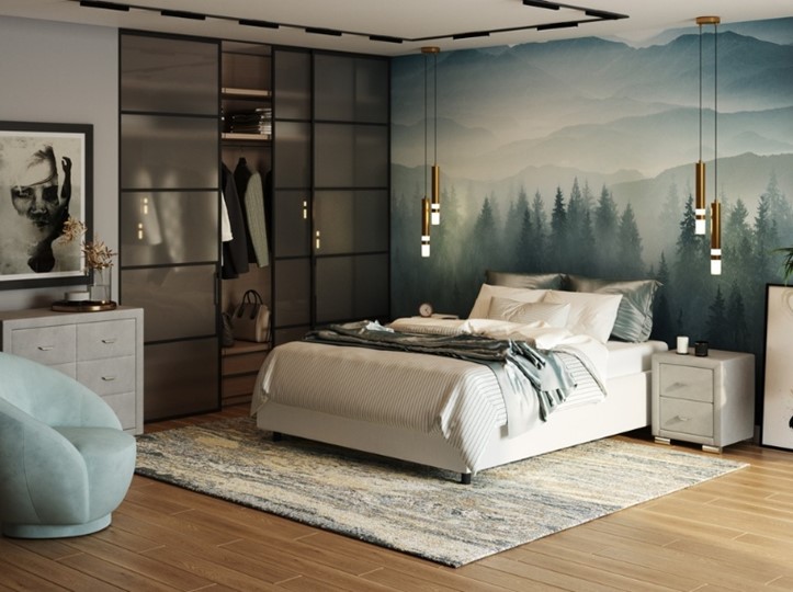 Кровать в спальню Como (Veda) Base 1 140x200, Экокожа (Белый) в Надыме - изображение 1