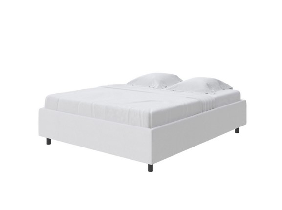 Кровать в спальню Como (Veda) Base 1 140x200, Экокожа (Белый) в Салехарде - изображение