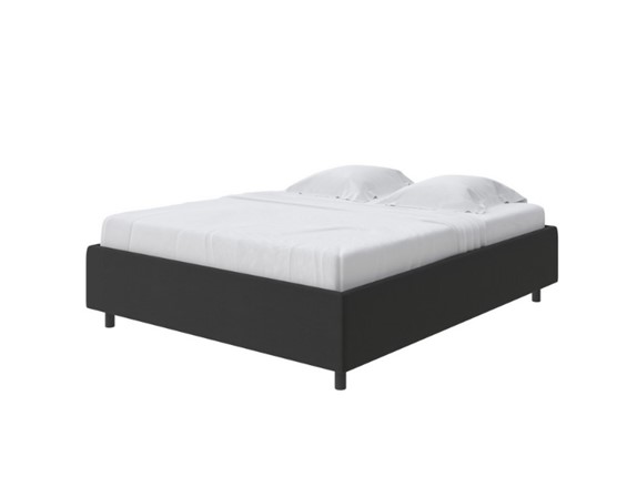 Спальная кровать Como (Veda) Base 1 140x200, Велюр (Forest 520 Темно-серый) в Салехарде - изображение