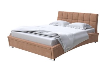 Кровать в спальню Corso-1L 160x200, Микровелюр (Manhattan Брауни) в Муравленко