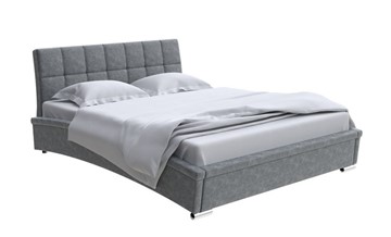 Кровать в спальню Corso-1L 180х200, Велюр (Gratta 4 Серый космос) в Губкинском