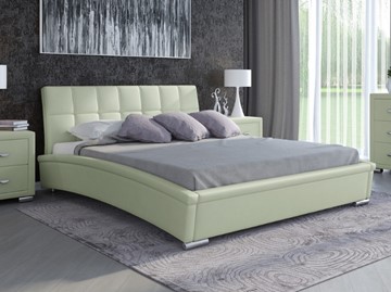 Двуспальная кровать Corso-1L 200x200, Экокожа (Зеленое яблоко) в Салехарде
