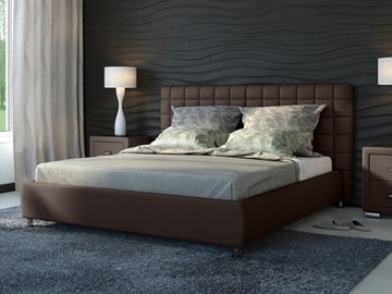 Спальная кровать Corso-3 140x200, Экокожа (Коричневый) в Салехарде - предосмотр