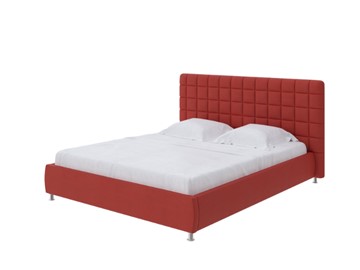 Кровать в спальню Corso-3 140x200, Велюр (Forest 13 Красный) в Салехарде