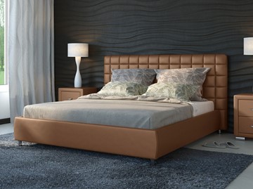 Кровать в спальню Corso-3 160х200, Экокожа (Бронзовый перламутр) в Салехарде