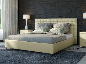 Спальная кровать Corso-3 180x200, Экокожа (Кремовый) в Салехарде