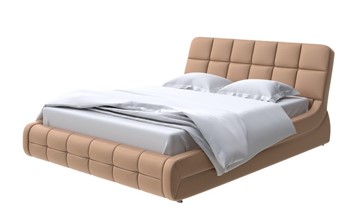 Кровать в спальню Corso-6 140x200, Экокожа (Бронзовый перламутр) в Новом Уренгое