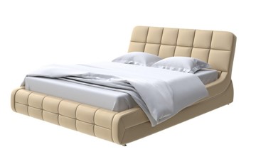 Кровать спальная Corso-6 140x200, Экокожа (Золотой перламутр) в Салехарде