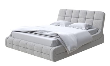 Двуспальная кровать Corso-6 140x200, Искусственная шерсть (Лама Светло-серый) в Салехарде