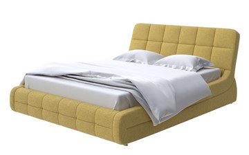 Двуспальная кровать Corso-6 140x200, Рогожка (Firmino Канареечный) в Салехарде