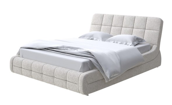 Кровать в спальню Corso-6 140x200, Рогожка (Levis 12 Лён) в Салехарде - изображение