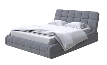 Двуспальная кровать Corso-6 140x200, Искусственная шерсть (Лама Темно-серый) в Салехарде