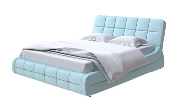 Спальная кровать Corso-6 140x200, Велюр (Scandi Cotton 20 Голубой Лед) в Салехарде