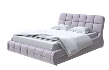 Кровать в спальню Corso-6 160х200, Экокожа (Серебристый перламутр) в Салехарде