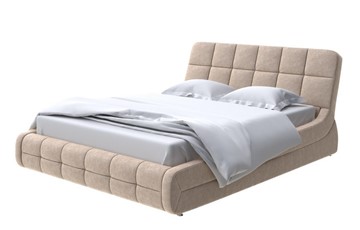 Спальная кровать Corso-6 160х200, Флок (Бентлей Какао) в Салехарде