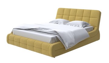 Кровать в спальню Corso-6 160х200, Рогожка (Firmino Канареечный) в Салехарде