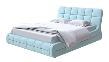 Кровать 2-спальная Corso-6 160х200, Велюр (Scandi Cotton 20 Голубой Лед) в Салехарде