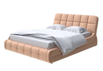 Двуспальная кровать Corso-6 180х200, Экокожа (Латунный перламутр) в Салехарде