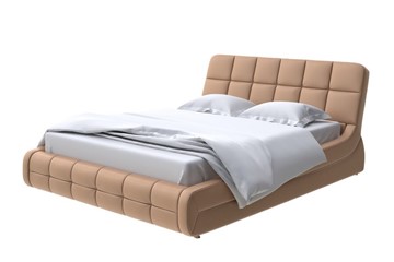Кровать в спальню Corso-6 200х200, Экокожа (Бронзовый перламутр) в Лабытнанги