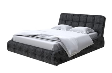 Кровать спальная Corso-6 200х200, Экокожа (Кайман черный) в Лабытнанги