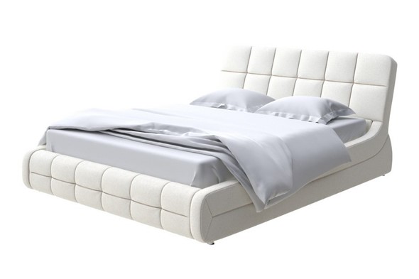 Кровать 2-спальная Corso-6 200х200, Искусственная шерсть (Лама Лён) в Салехарде - изображение