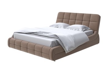 Кровать спальная Corso-6 200х200, Велюр (Forest 514 Светло-коричневый) в Салехарде