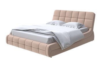 Спальная кровать Corso-6 200х200, Велюр (Forest 730 Миндальный) в Салехарде - предосмотр