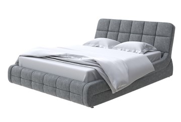 Двуспальная кровать Corso-6 200х200, Велюр (Gratta 4 Серый космос) в Салехарде