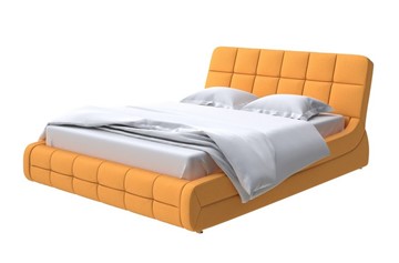 Двуспальная кровать Corso-6 200х200, Велюр (Scandi Cotton 18 Шафран) в Салехарде