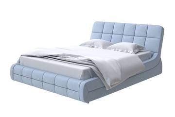 Двуспальная кровать Corso-6 200х200, Велюр (Scandi Cotton 21 Китайский Голубой) в Салехарде