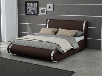 Кровать Corso-8 200x200, Экокожа (Коричневый) в Лабытнанги
