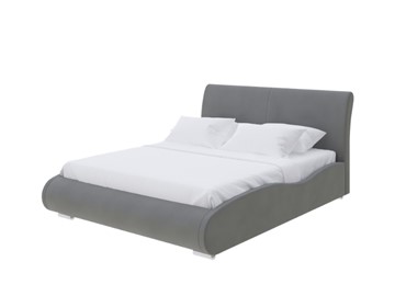 Кровать двуспальная Corso-8 Lite 140x200, Велюр (Forest 17 Серый) в Салехарде