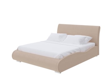 Кровать двуспальная Corso-8 Lite 180х200, Велюр (Forest 730 Миндальный) в Салехарде