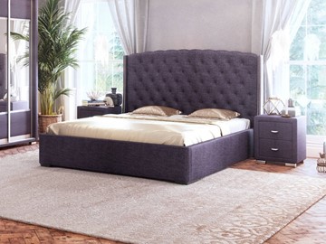 Кровать 2-спальная Dario Slim 160x200, Велюр (Лофти Слива) в Салехарде