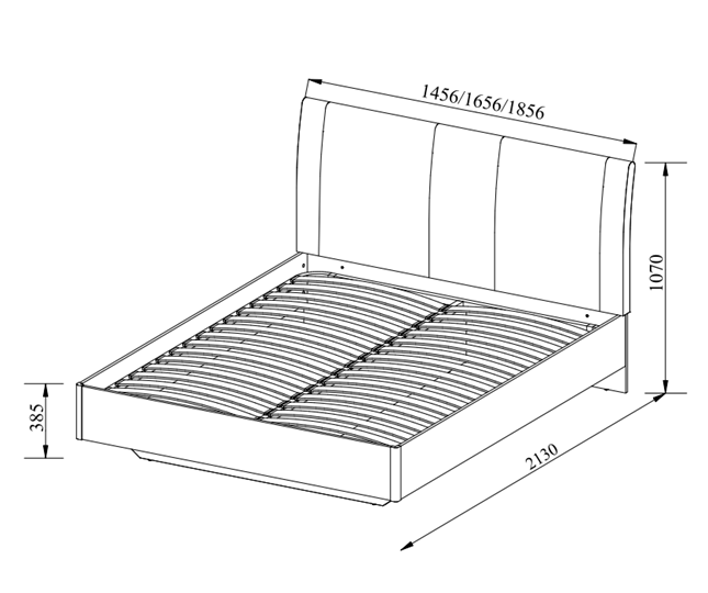 Кровать 2спальная Domenica, Кр-06 (1600), без ГПМ в Салехарде - изображение 2