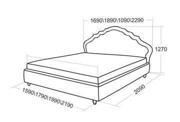 Кровать 2-спальная Эмануэль 1890 в Салехарде - предосмотр 4