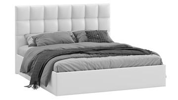 2-спальная кровать Эмбер тип 1 (Экокожа белая) в Салехарде
