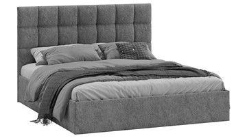 Кровать 2-спальная Эмбер тип 1 (Микровелюр Wellmart Silver) в Новом Уренгое