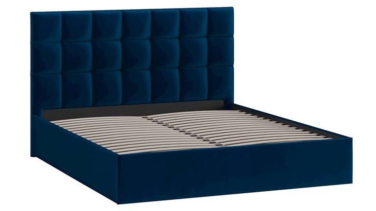 Кровать двуспальная Эмбер тип 1 (Велюр Confetti Blue) в Салехарде - изображение 1