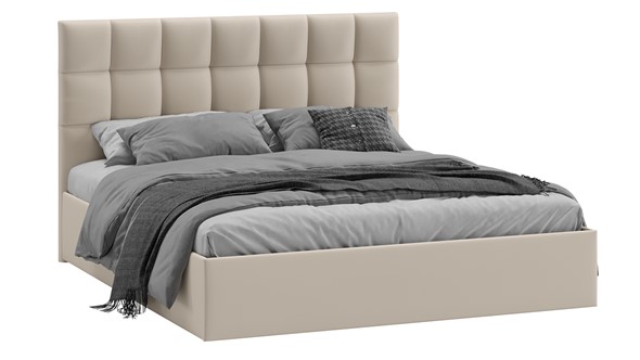 Кровать 2-спальная Эмбер тип 1 (Велюр Confetti Cream) в Надыме - изображение