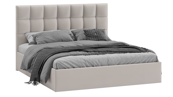 2-спальная кровать Эмбер тип 1 (Велюр Confetti Smoke) в Салехарде - изображение