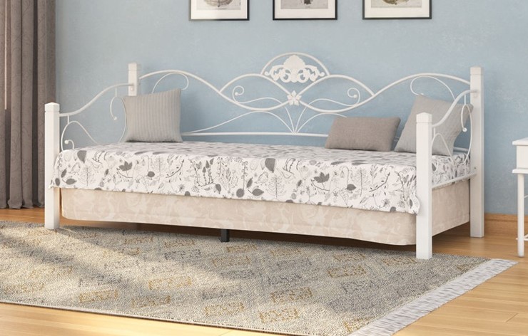 Кровать 1-спальная Garda 2R софа 90х200, белый в Салехарде - изображение 1